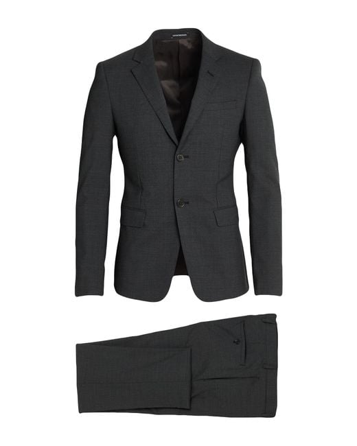 Emporio Armani Black Suits for men