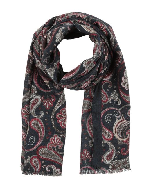 Kiton Black Midnight Scarf Wool, Silk, Cashmere for men