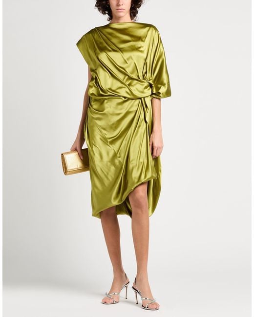 Dries Van Noten Green Midi Dress