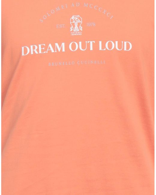 Brunello Cucinelli Orange T-shirt for men