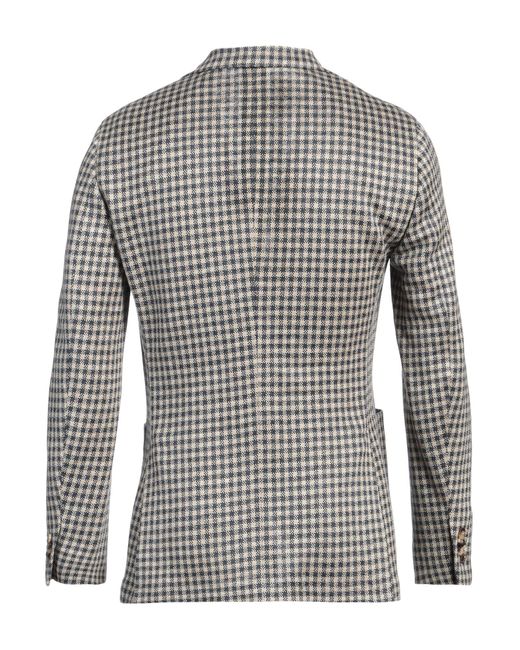 Boglioli Gray Blazer Linen for men