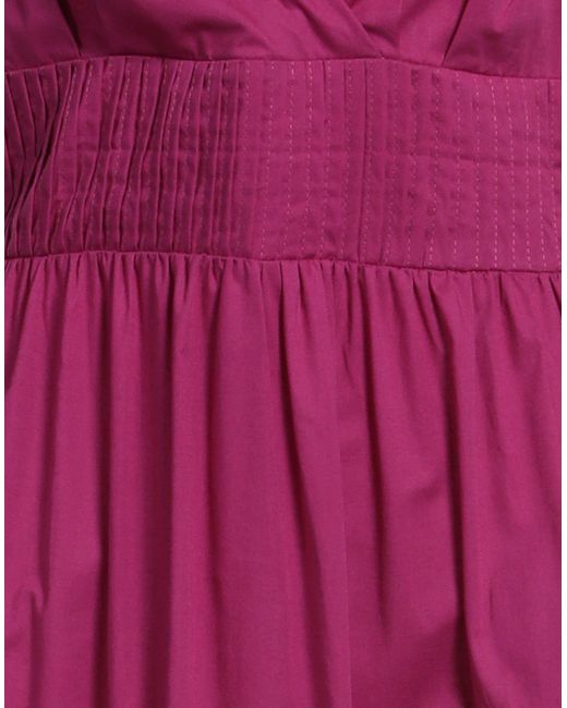 Alpha Studio Purple Midi Dress Cotton, Elastane