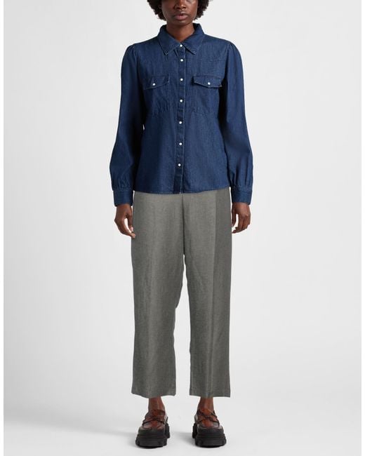 Diana Gallesi Gray Pants Linen, Viscose