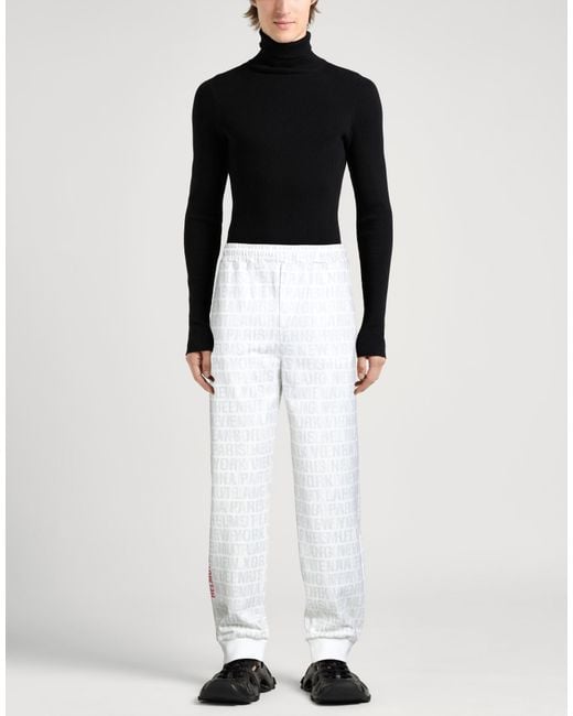 Helmut Lang White Pants Cotton, Elastane for men