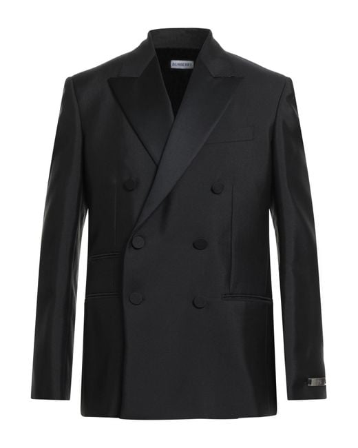 Burberry Black Blazer Virgin Wool, Silk for men