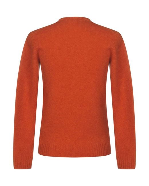 Zanone Orange Rust Sweater Virgin Wool for men