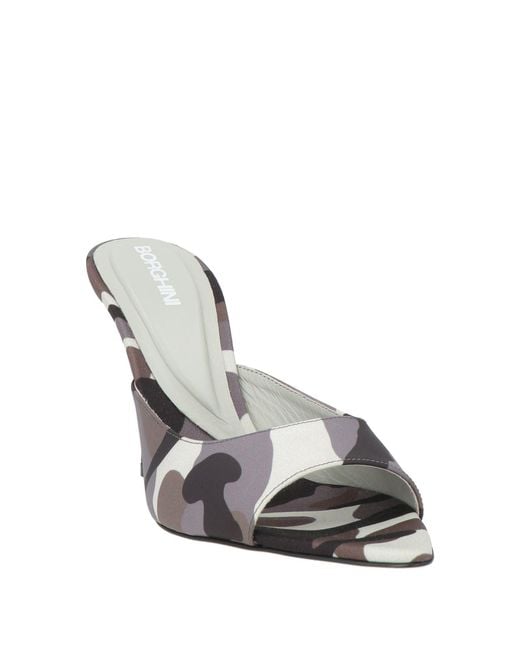 Gia Borghini Metallic Sandals Textile Fibers