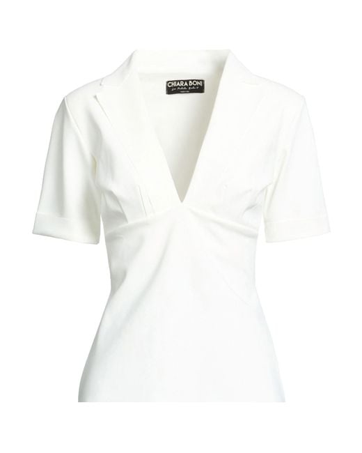 La Petite Robe Di Chiara Boni White Top Polyamide, Elastane