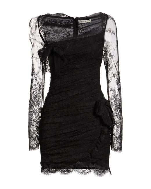 Alessandra Rich Black Mini Dress