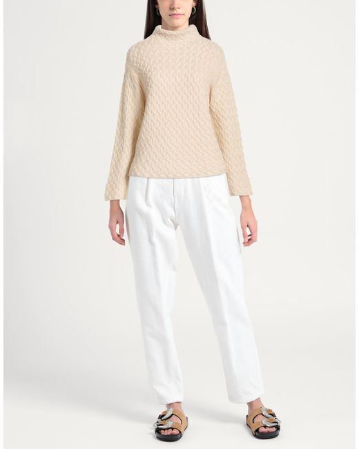 BARNA CASHMERE Natural Turtleneck Cashmere