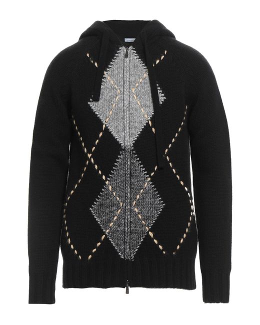 Malo Black Cardigan Cashmere for men