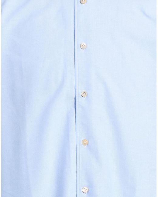 Luigi Borrelli Napoli Blue Sky Shirt Cotton for men