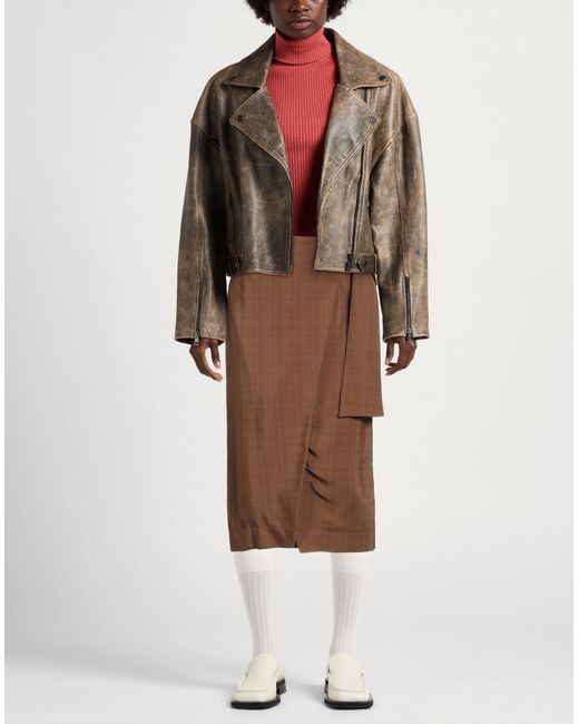 Gonna Midi di Semicouture in Brown