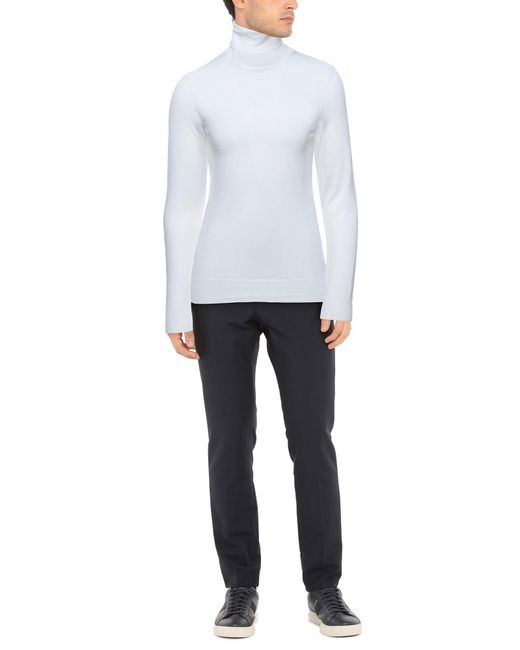Vneck White Turtleneck for men