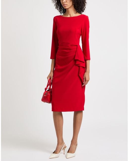 Joseph Ribkoff Red Midi-Kleid