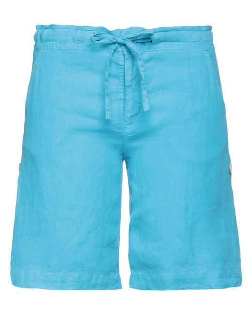 120% Lino Blue Shorts & Bermuda Shorts