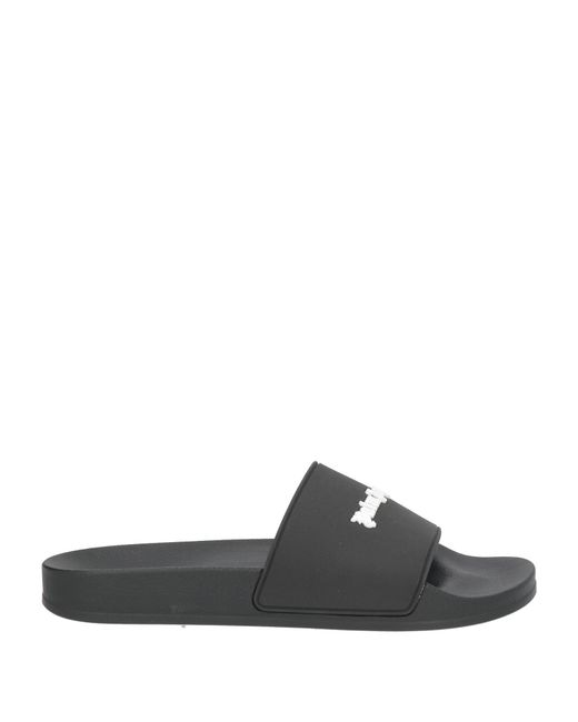 Palm Angels Black Sandals Rubber for men