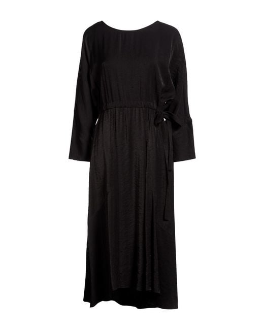 Jucca Black Midi Dress Viscose, Polyester