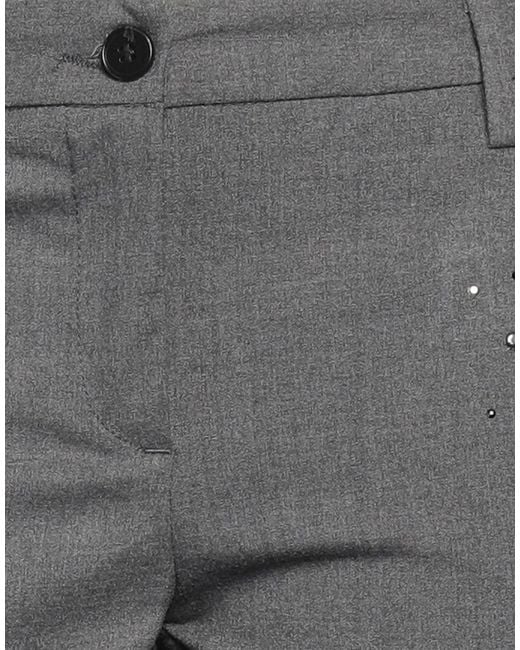 White Sand Gray Pants Polyester, Viscose, Elastane
