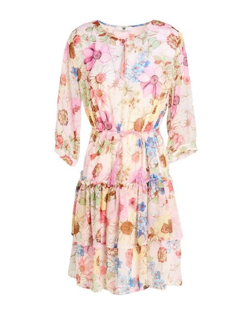 Twinset Pink U&B Mini Dress Polyester
