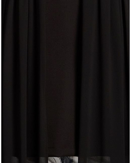 Rinascimento Black Maxi Dress Polyester, Elastane