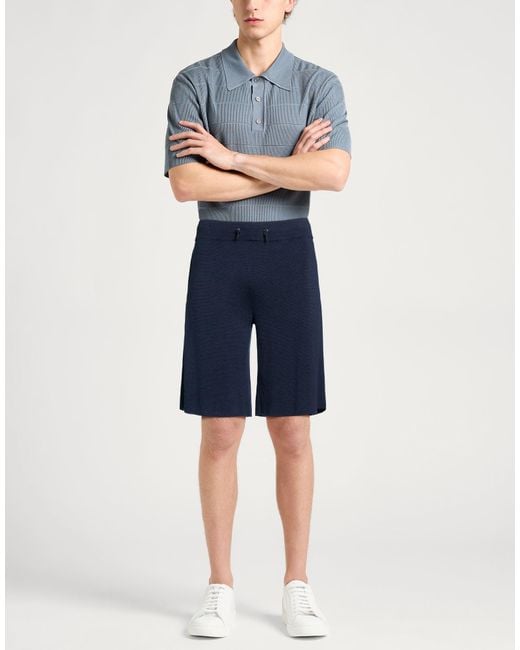Herno Blue Shorts & Bermuda Shorts Linen, Cashmere, Silk for men