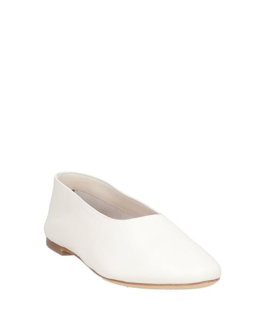 Staud White Ballet Flats