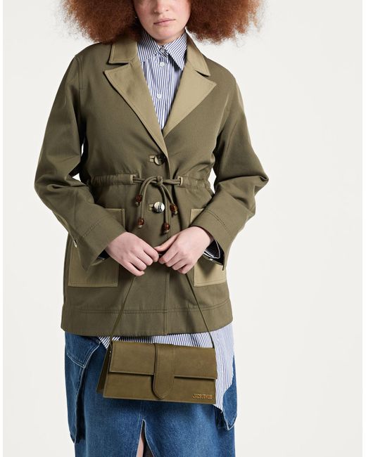 Ganni Green Overcoat & Trench Coat