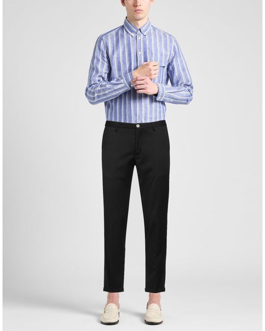 AT.P.CO Black Sartoriale Pants Polyester, Viscose, Elastane for men