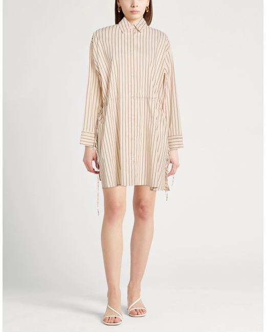 Roberto Collina Natural Mini Dress Cotton, Polyamide, Elastane