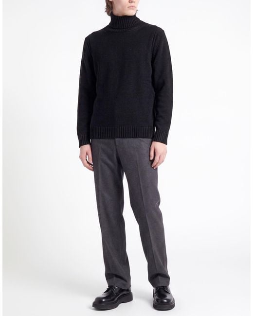Dondup Black Turtleneck Wool for men