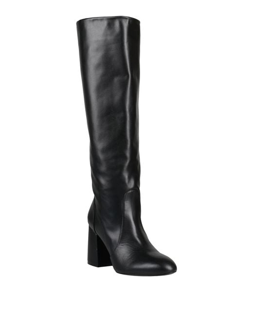 Stuart Weitzman Black Boot Calfskin