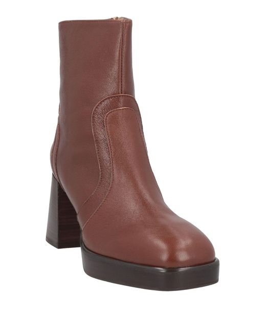 Bianca Di Brown Ankle Boots Goat Skin