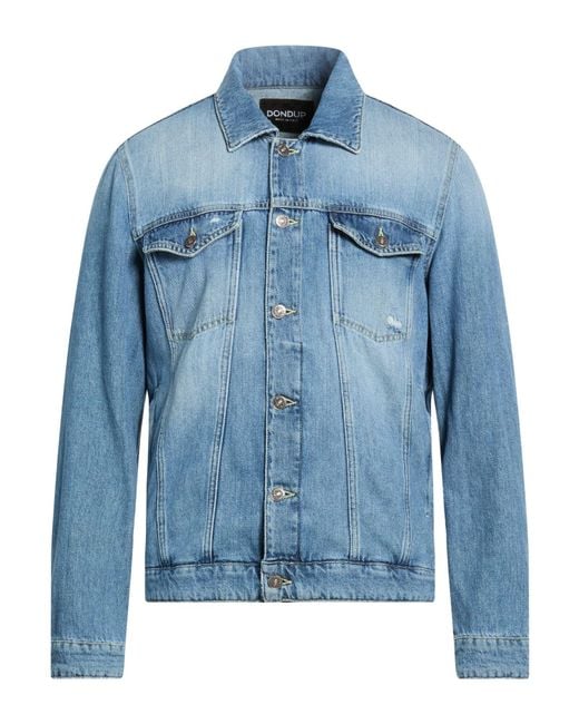 Dondup Blue Denim Outerwear Cotton for men