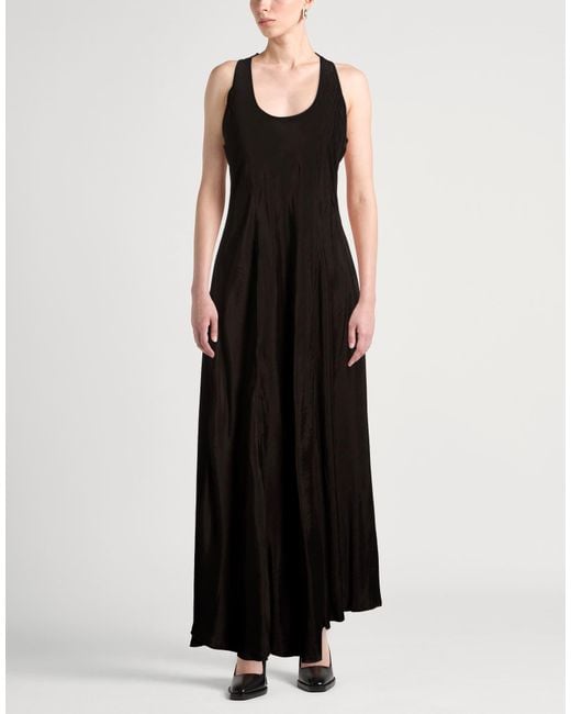 Masnada Black Maxi Dress Cupro