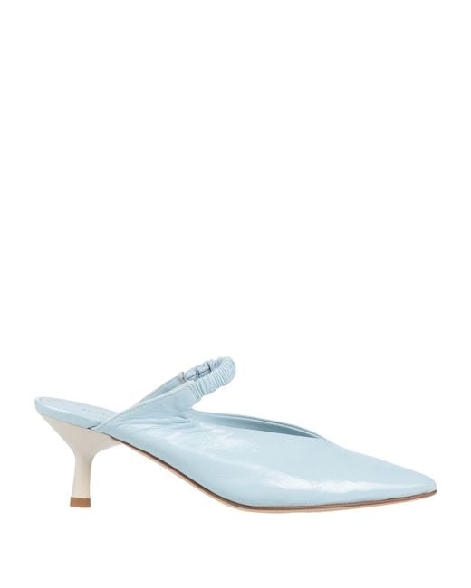 Halmanera White Sky Mules & Clogs Leather
