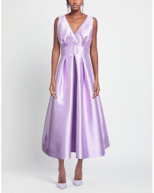Tassos Mitropoulos Purple Midi Dress