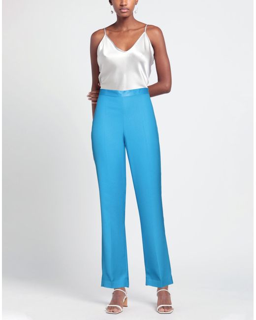Diana Gallesi Blue Midnight Pants Polyester