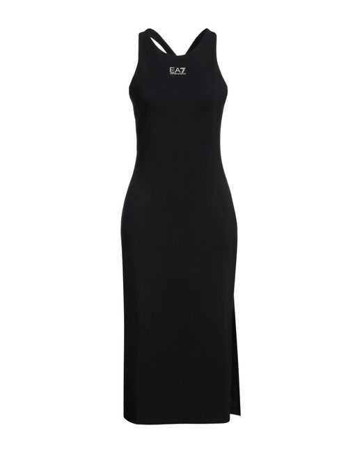 EA7 Black Midi-Kleid