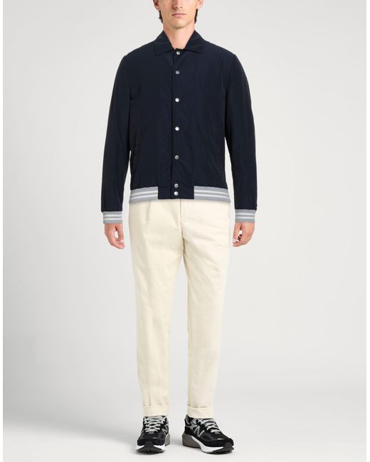 Eleventy Blue Platinum Jacket Linen, Polyamide for men