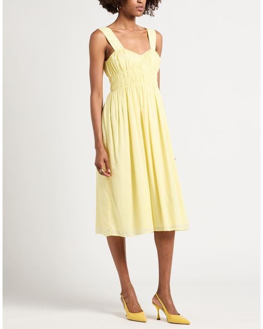 Burberry Yellow Midi Dresses