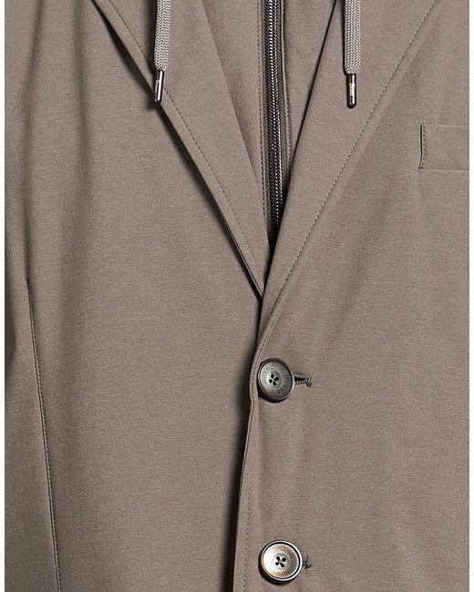 Herno Brown Jacket Polyamide, Polyester, Elastane for men