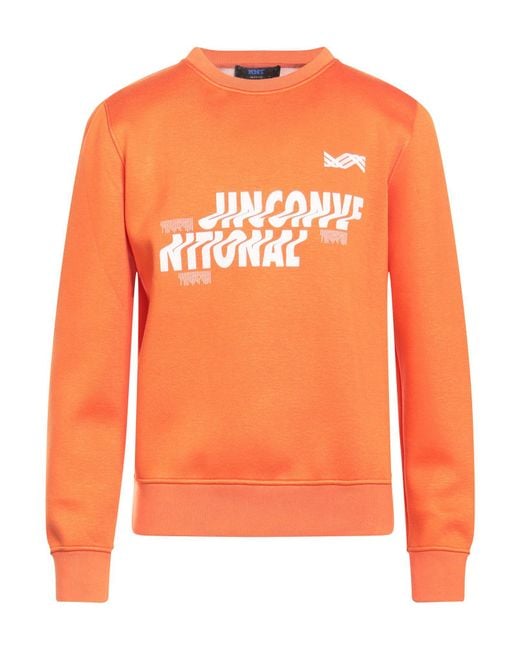 Kiton Orange Sweatshirt Viscose, Elastane, Cotton for men
