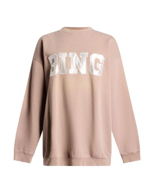 Anine Bing Pink Light Sweatshirt Cotton