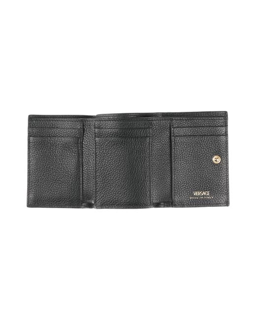 Versace Black Wallet Leather
