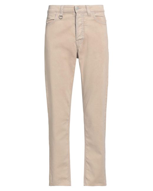 Paolo Pecora Natural Sand Pants Cotton, Elastane for men