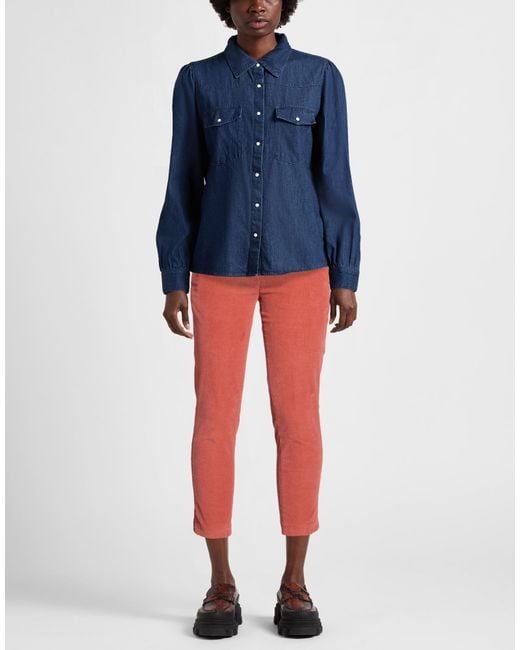 Dondup Red Pants Cotton, Lyocell, Elastane