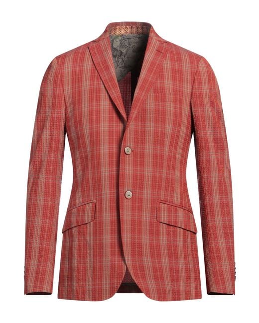 Etro Red Blazer for men