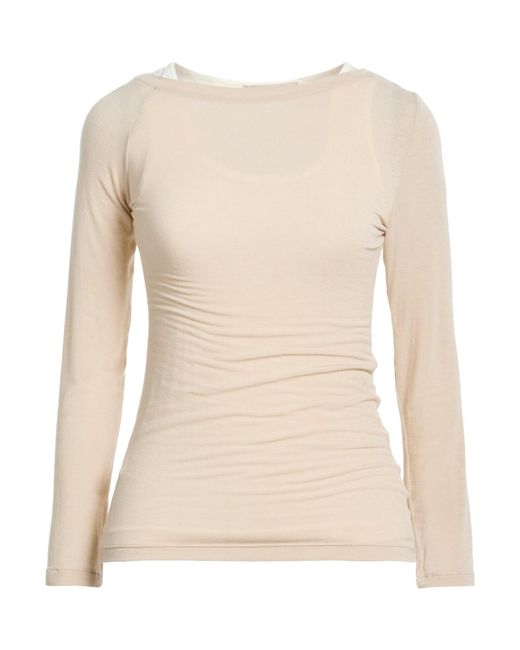 Rinascimento Natural Top Viscose, Polyamide, Elastane, Cashmere
