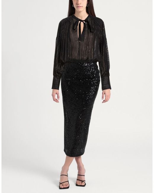 SIMONA CORSELLINI Black Top Silk, Polyester